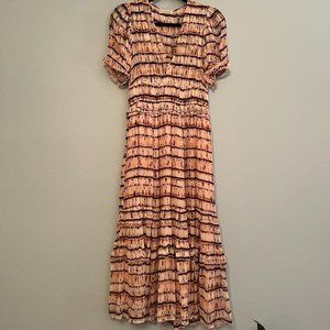 Ulla Johnson Elodie dress in Blush Tie Dye, size 4